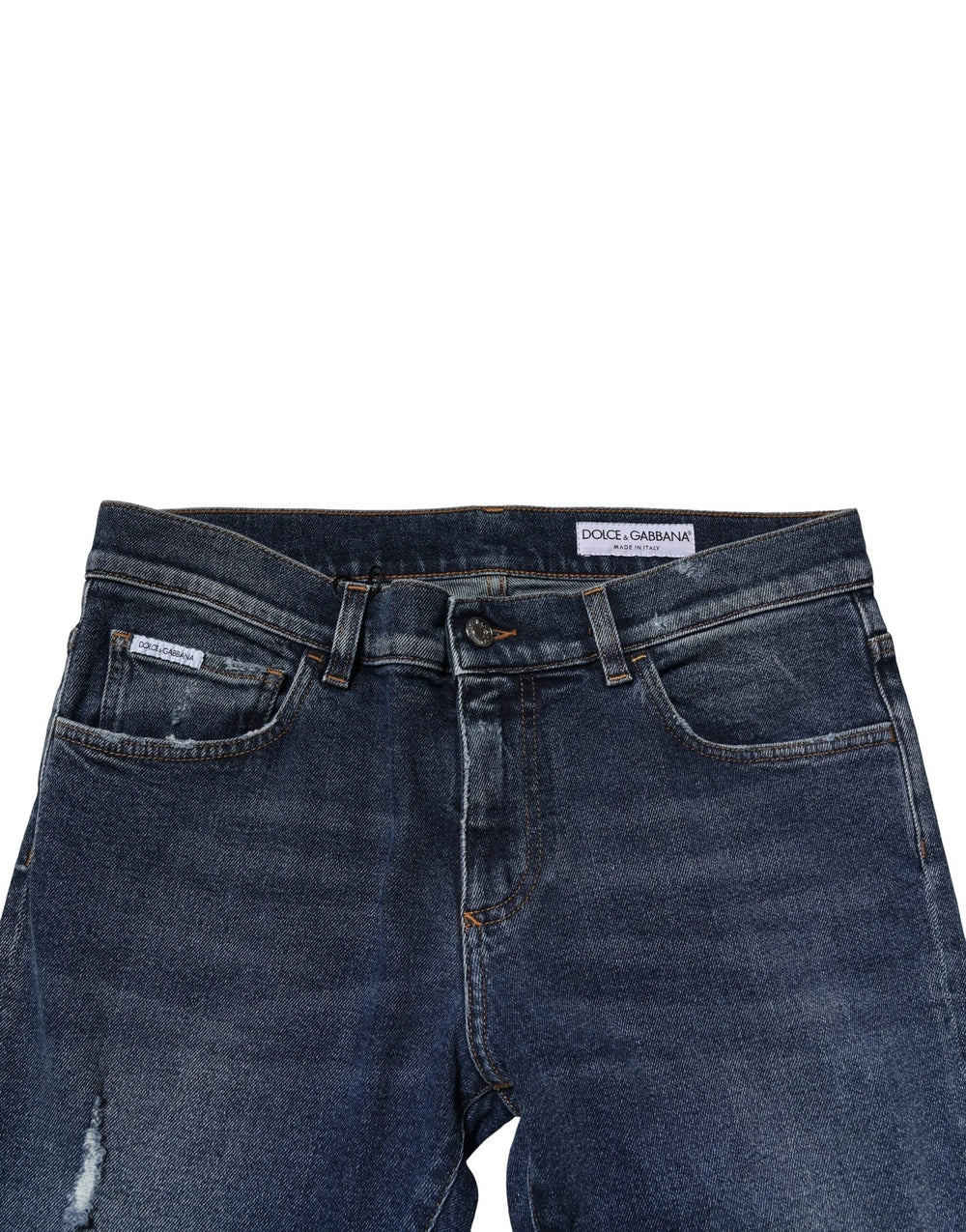 Dolce & Gabbana Blue Washed Skinny Cotton Denim Jeans - IT48 | M - Jeans