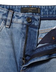 Dolce & Gabbana Blue Washed Skinny High Waist Denim Jeans - IT40|S