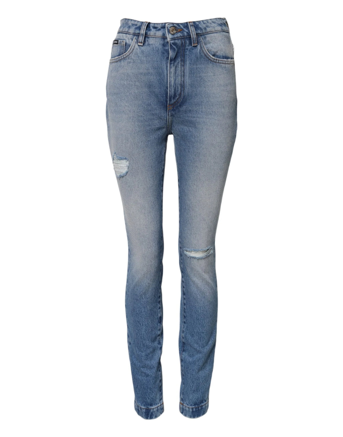 Dolce & Gabbana Blue Washed Skinny High Waist Denim Jeans - IT40|S