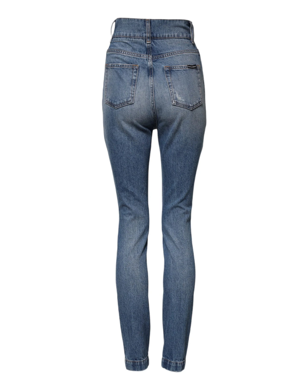 Dolce & Gabbana Blue Washed Skinny High Waist Denim Jeans - IT40|S - Jeans