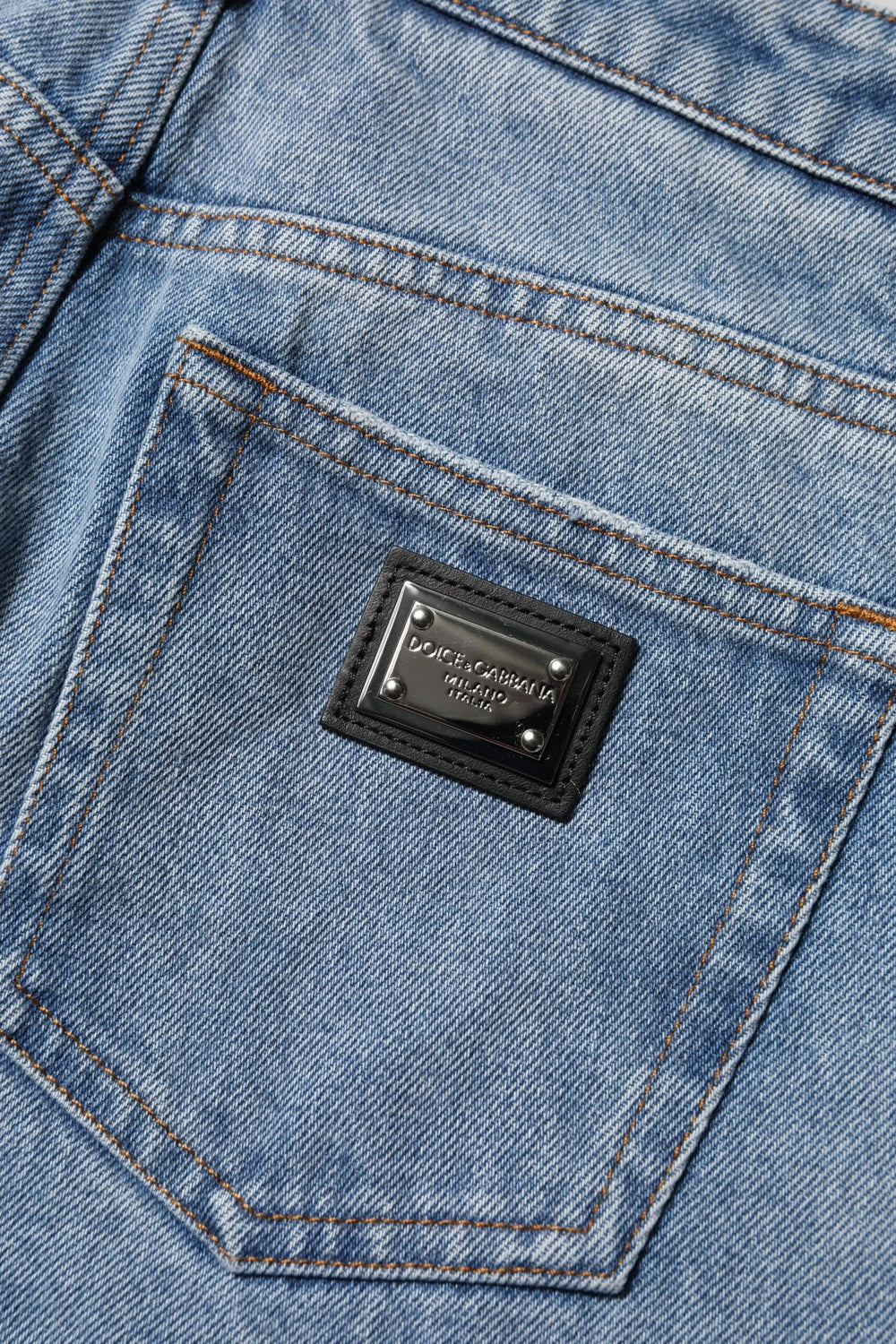 Dolce & Gabbana Blue Washed Skinny High Waist Denim Jeans - IT40|S