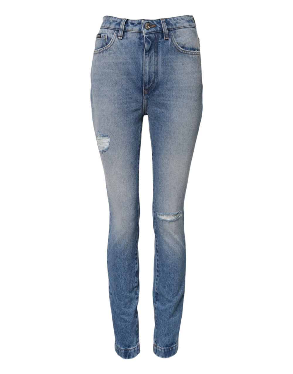 Dolce & Gabbana Blue Washed Skinny High Waist Denim Jeans - IT40|S