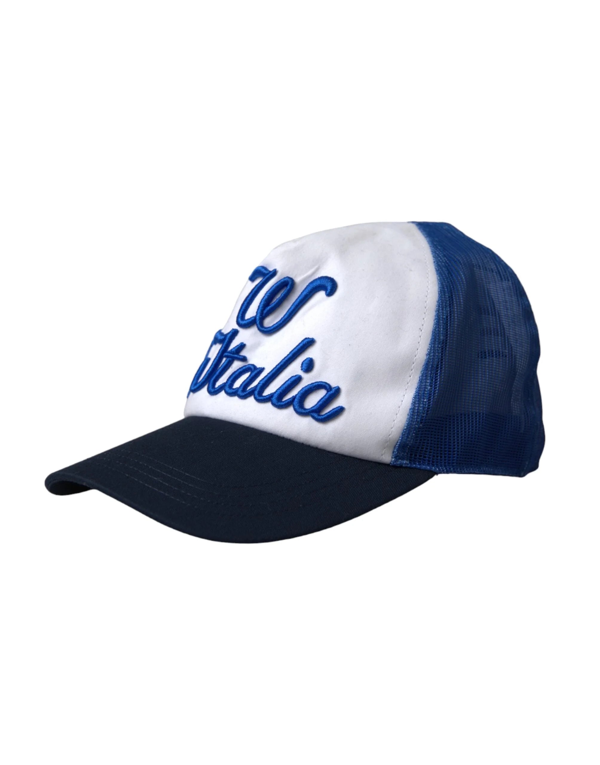 Dolce & Gabbana Blue White Black Italia Mesh Baseball Hat - 57 cm|S - Baseball Caps