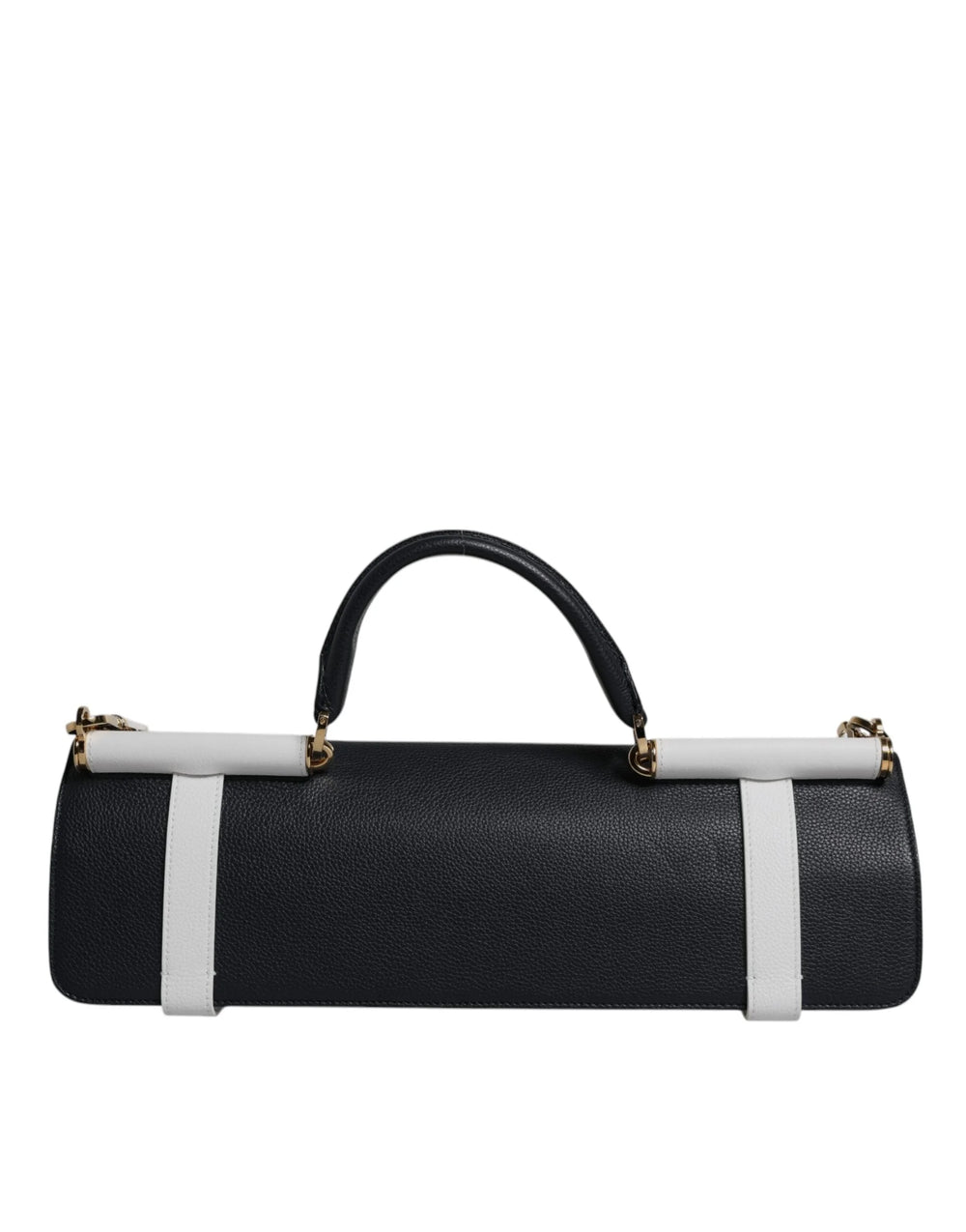 Dolce & Gabbana Blue White Calfskin Leather Crossbody Shoulder Bag - Shoulder Bags