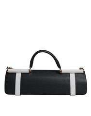 Dolce & Gabbana Blue White Calfskin Leather Crossbody Shoulder Bag - Shoulder Bags