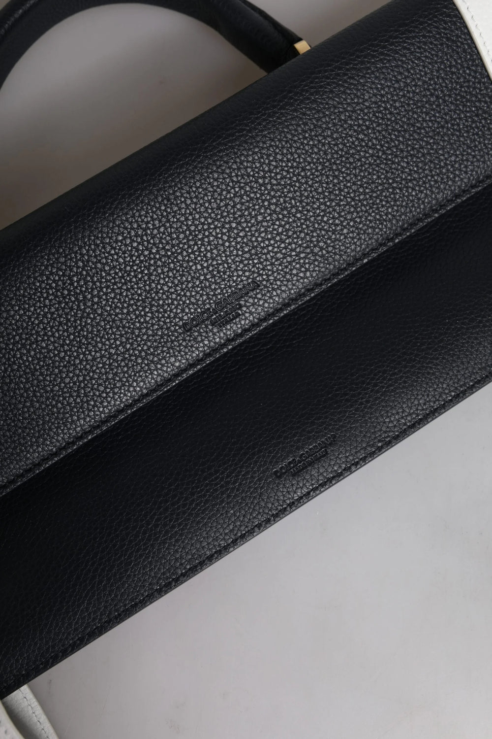 Dolce & Gabbana Blue White Calfskin Leather Crossbody Shoulder Bag - Shoulder Bags