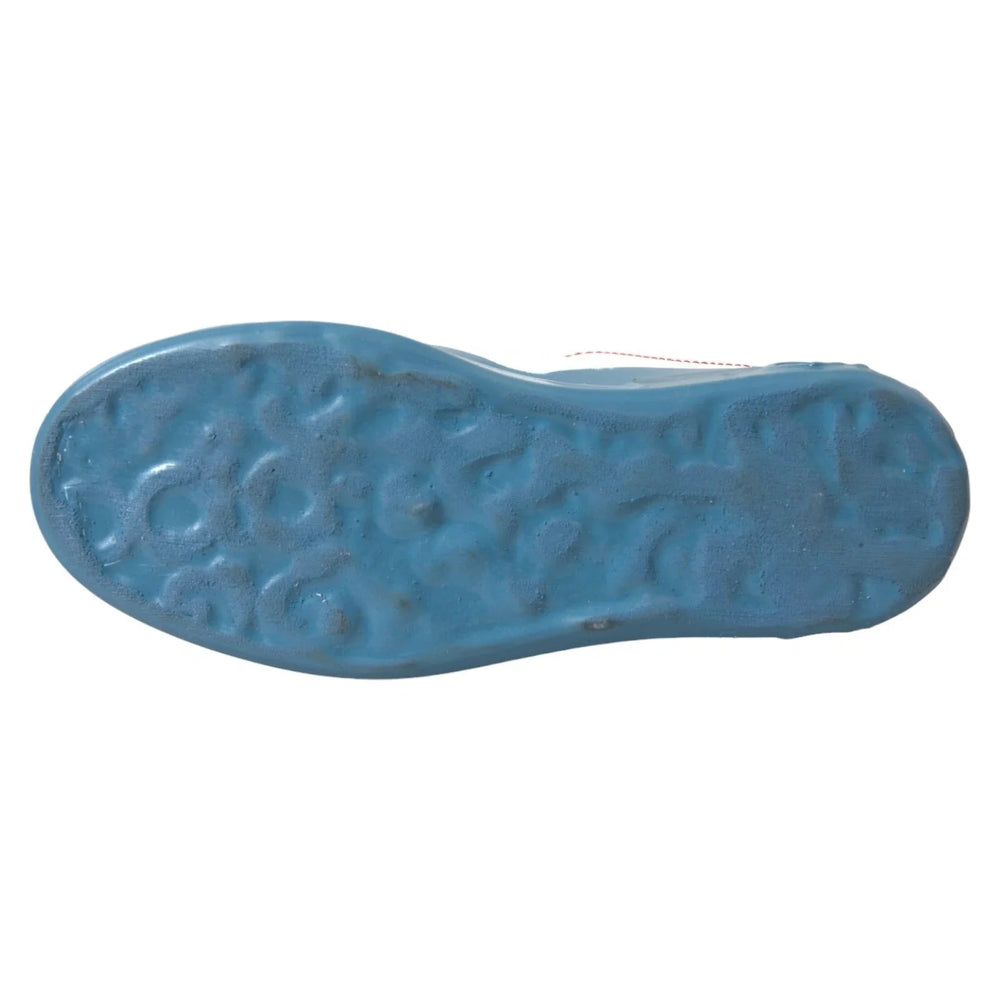 Dolce & Gabbana Blue White Printed Portofino Melt Sneakers - EU39.5/US6.5