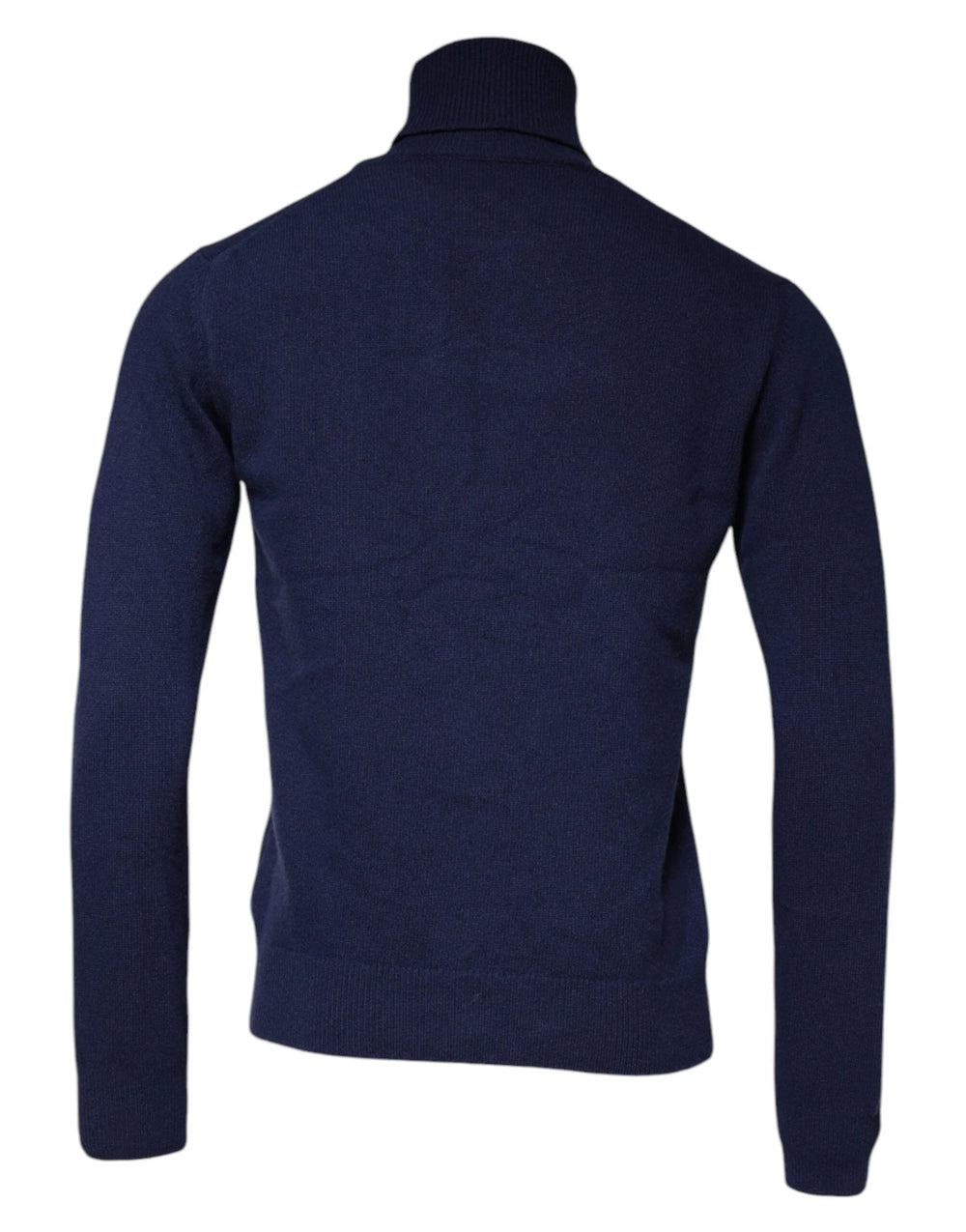 Dolce & Gabbana Blue Wool Knit Turtleneck Pullover Sweater - IT48 | M - Sweaters