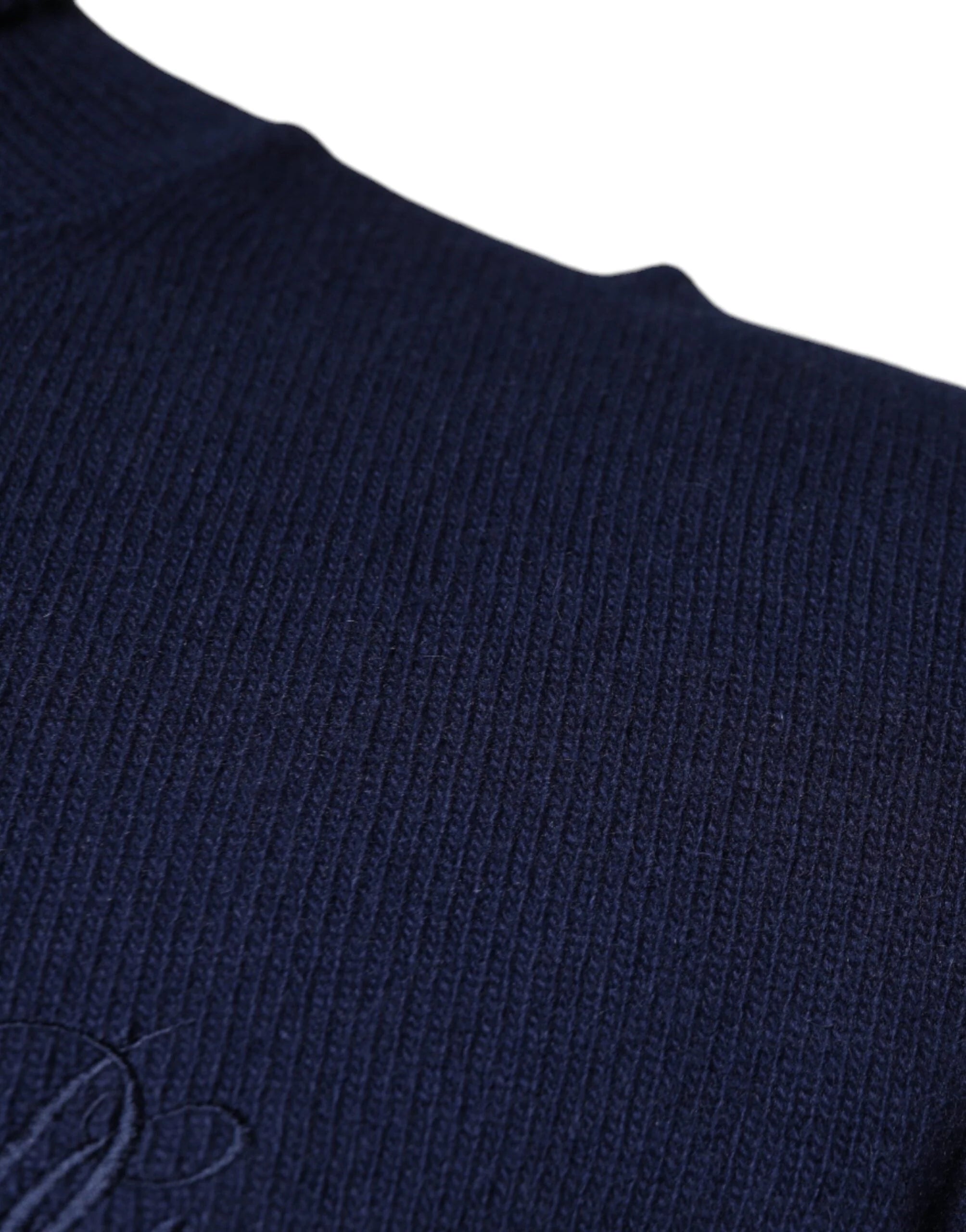 Dolce & Gabbana Blue Wool Knit Turtleneck Pullover Sweater - IT48 | M - Sweaters
