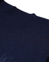 Dolce & Gabbana Blue Wool Knit Turtleneck Pullover Sweater - IT48 | M - Sweaters