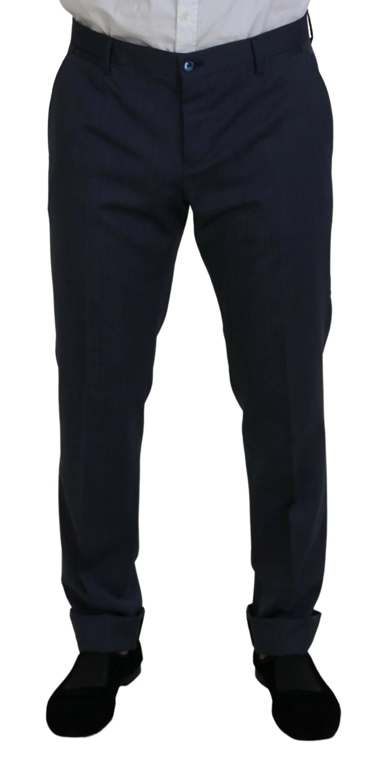 Dolce & Gabbana Blue Wool MARTINI 2 Piece Slim Fit Suit - IT54 | XL - Pant Suits