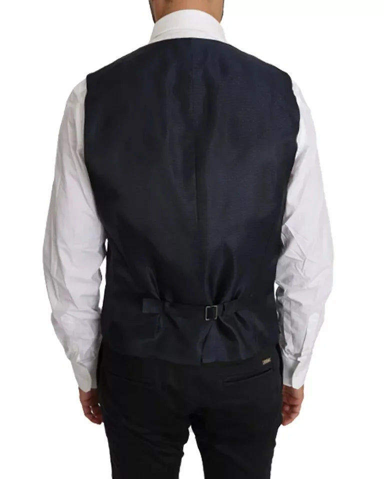 Dolce & Gabbana Blue Wool MARTINI Blazer Vest 2 Piece - IT50 | L - Sport Jackets