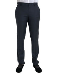 Dolce & Gabbana Blue Wool Men Skinny Dress Pants - IT48 | M - Trousers