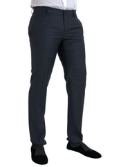 Dolce & Gabbana Blue Wool Men Skinny Dress Pants - IT48 | M - Trousers