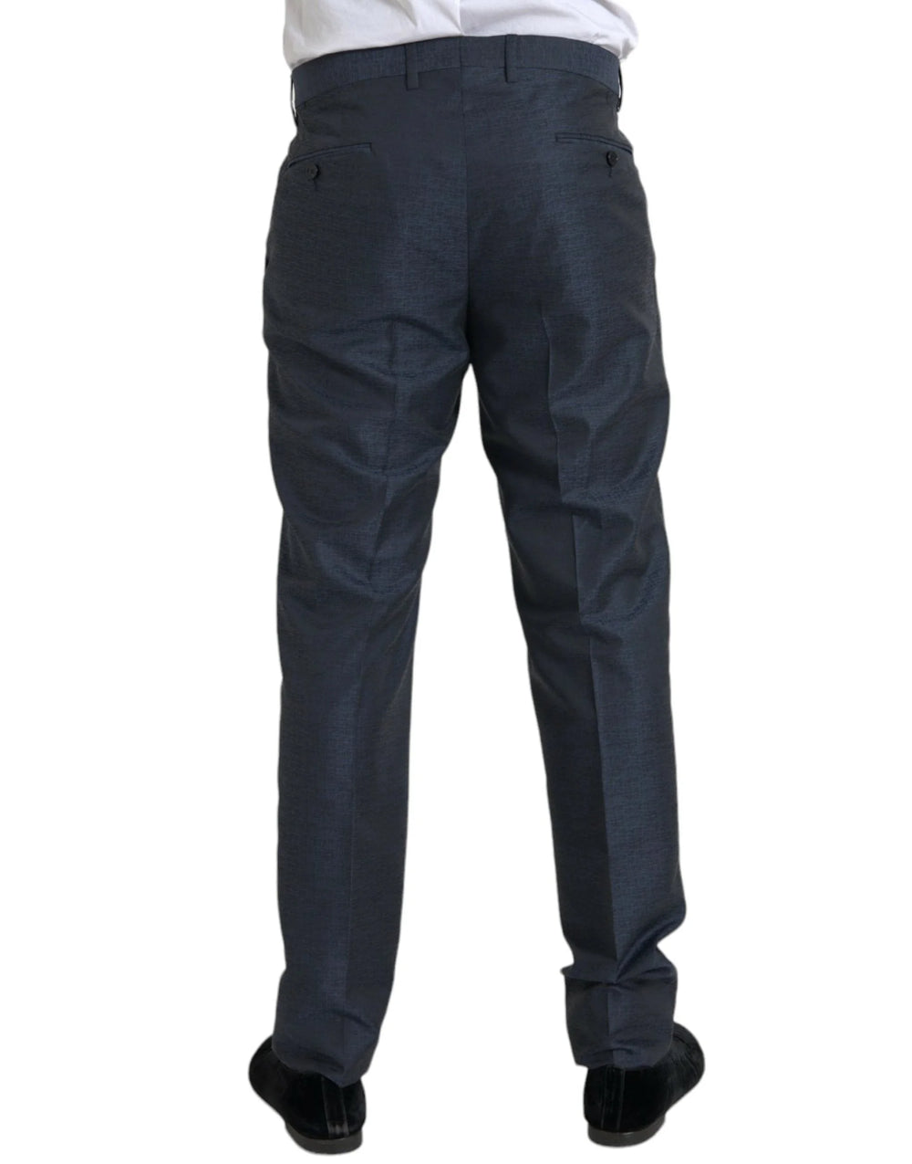Dolce & Gabbana Blue Wool Men Skinny Dress Pants - IT56 | XXL - Trousers