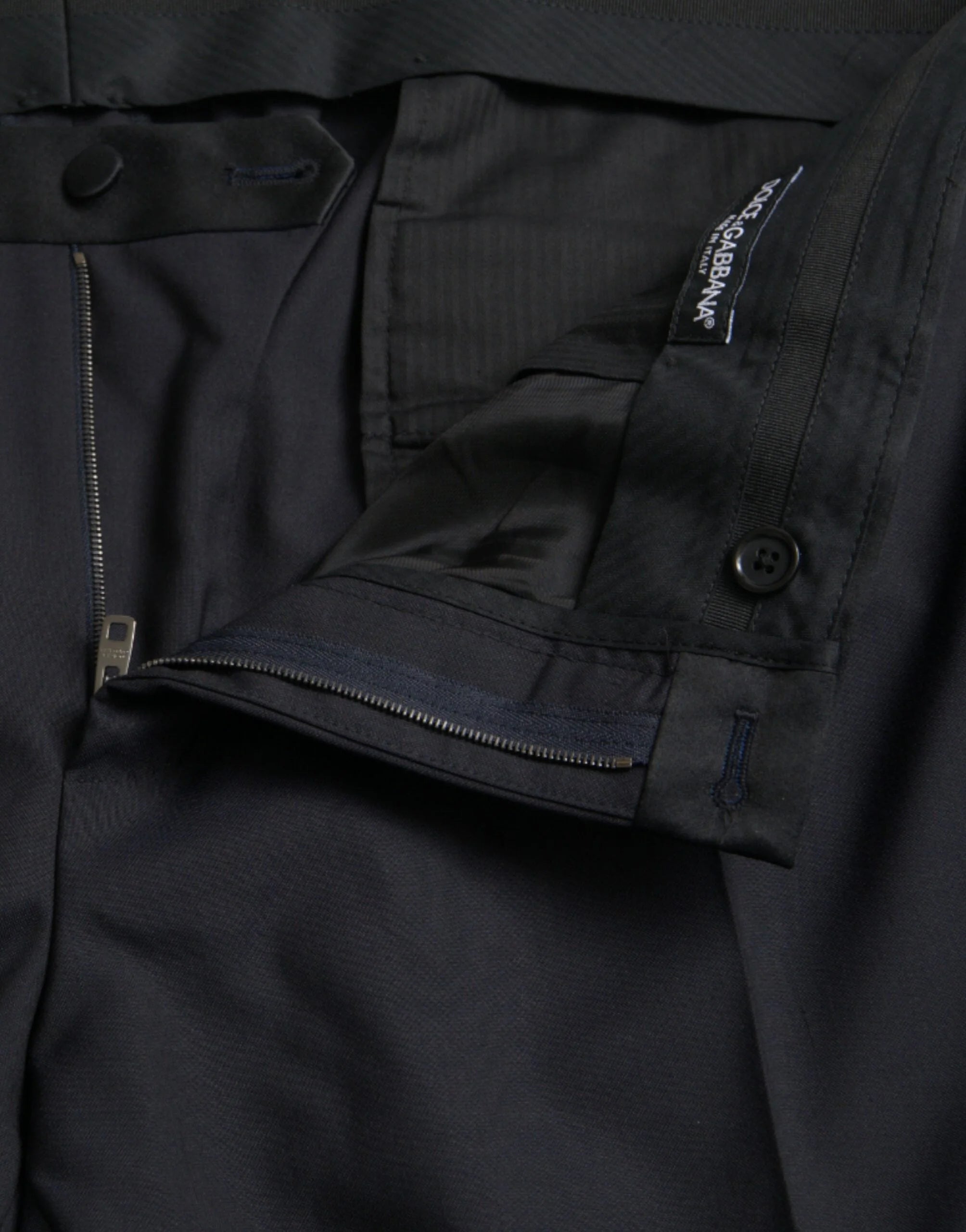 Dolce & Gabbana Blue Wool Men Skinny Dress Pants - IT58 | XXL - Trousers