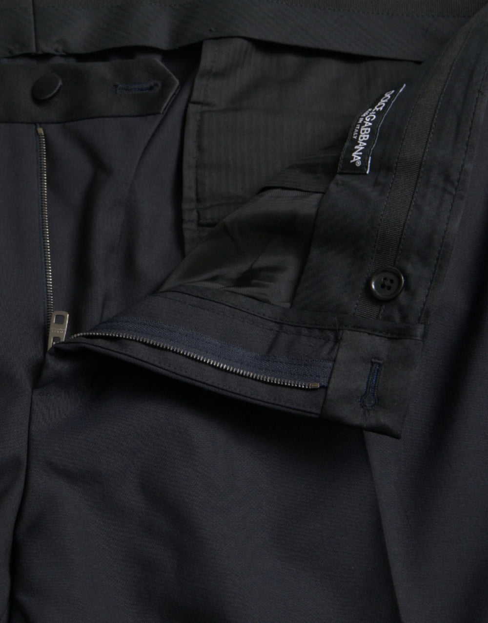 Dolce & Gabbana Blue Wool Men Skinny Dress Pants - IT58 | XXL - Trousers