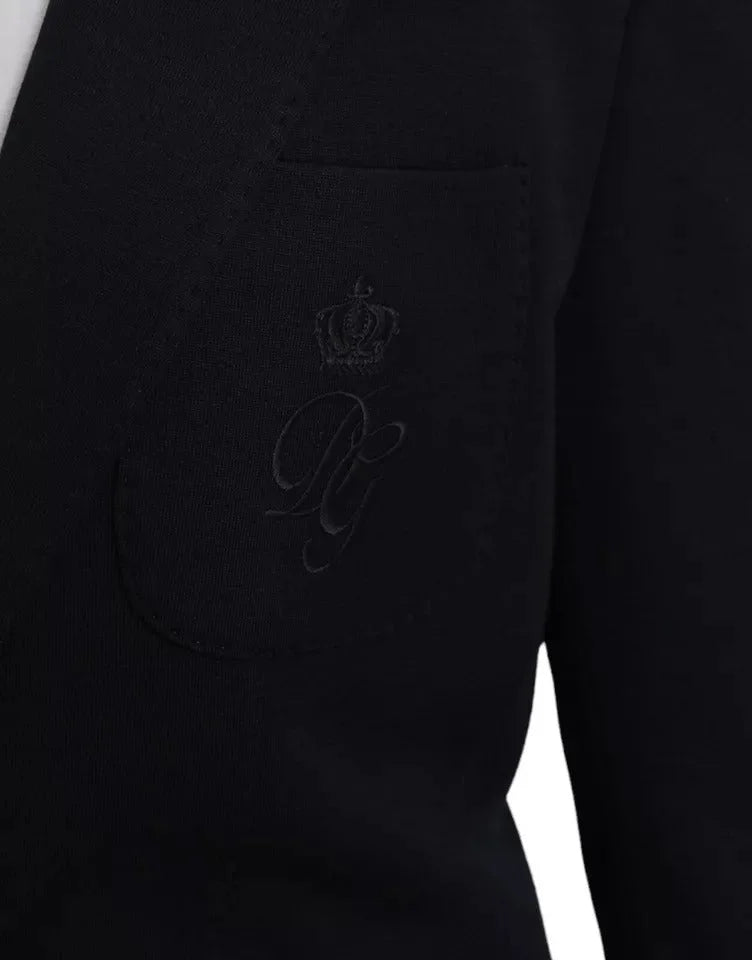 Dolce & Gabbana Blue Wool Notch Single Breasted Coat Blazer - IT48 | M - Sport Jackets