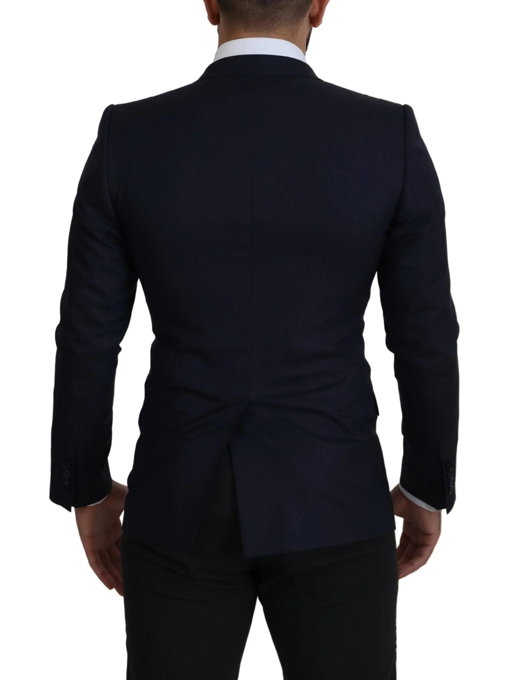 Dolce & Gabbana Blue Wool Single Breasted Coat Blazer - IT46 | S - Sport Jackets