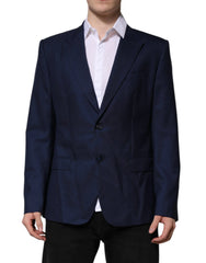 Dolce & Gabbana Blue Wool Single Breasted Suit Coat Blazer - IT54 | XL - Sport Jackets