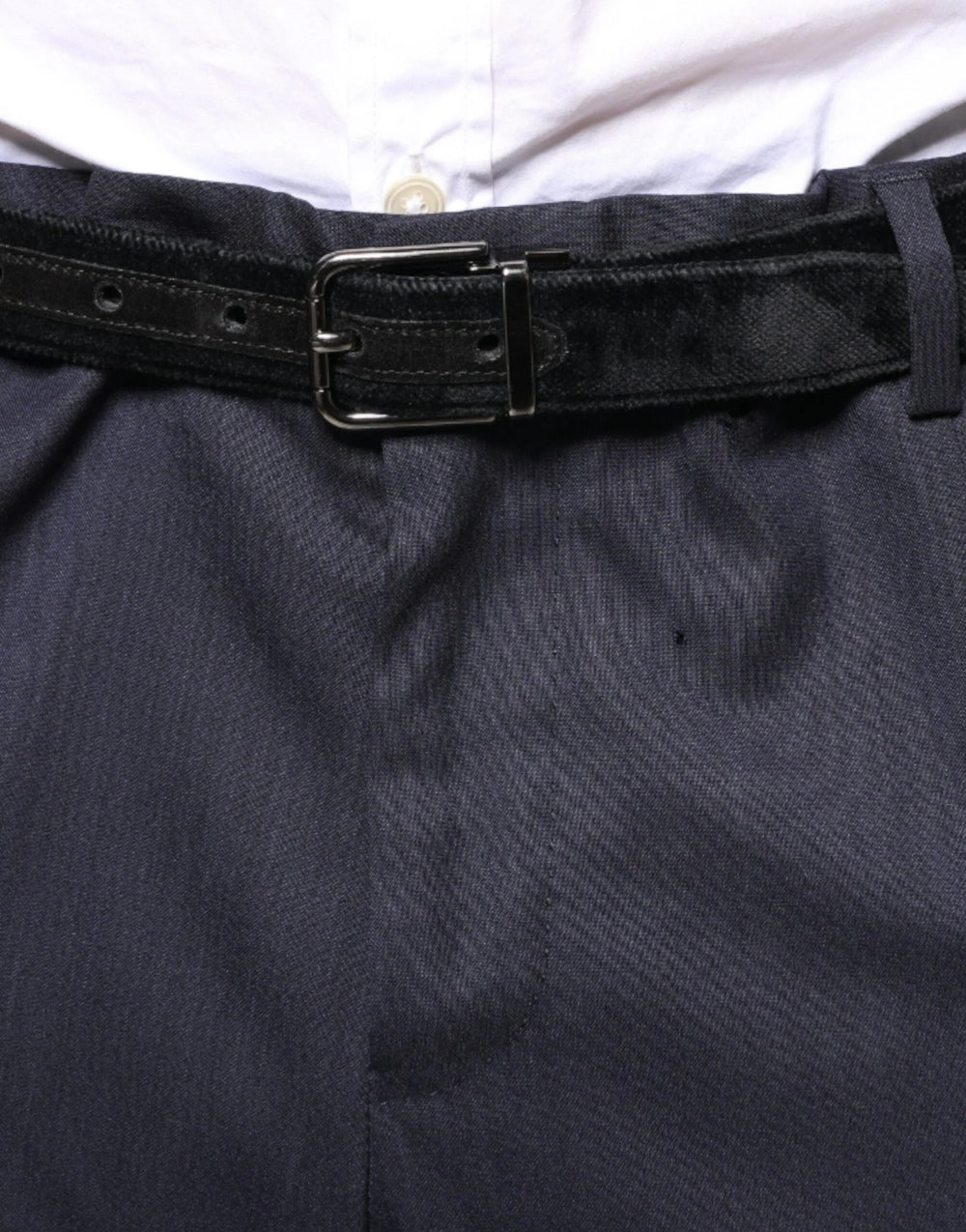 Dolce & Gabbana Blue Wool Skinny Formal Dress Pants - IT54 | XL - Trousers