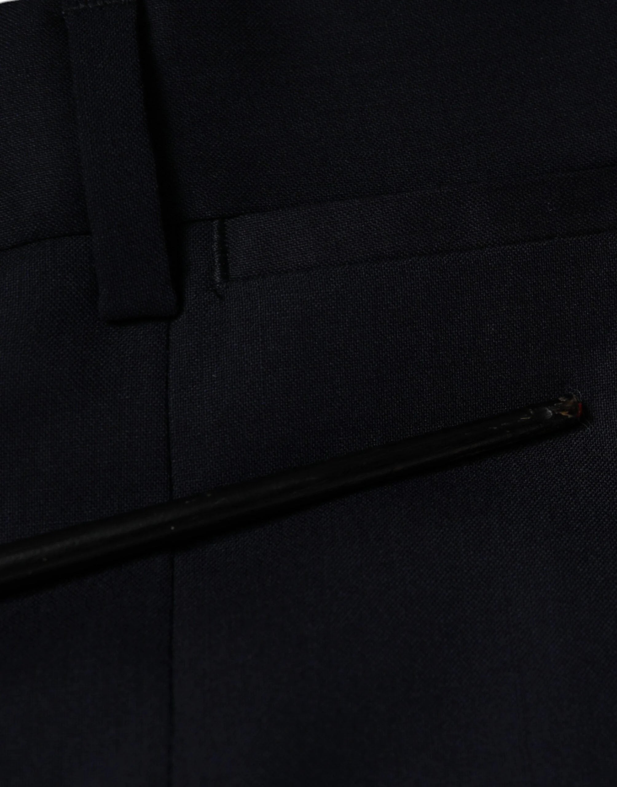 Dolce & Gabbana Blue Wool Skinny Formal Dress Pants - IT54 | XL - Trousers