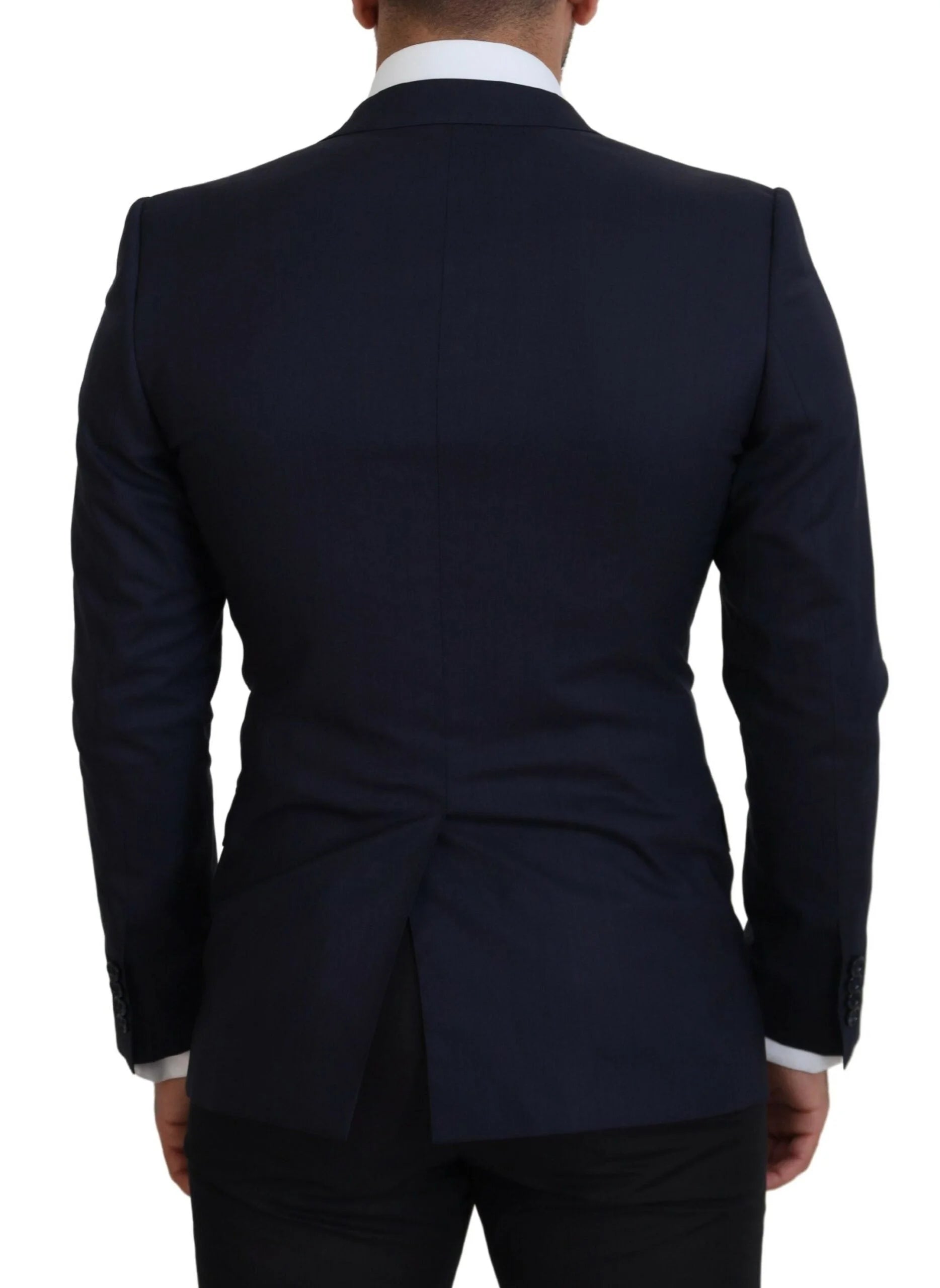 Dolce & Gabbana Blue Wool Slim Fit Formal Coat Blazer - IT46 | S - Sport Jackets
