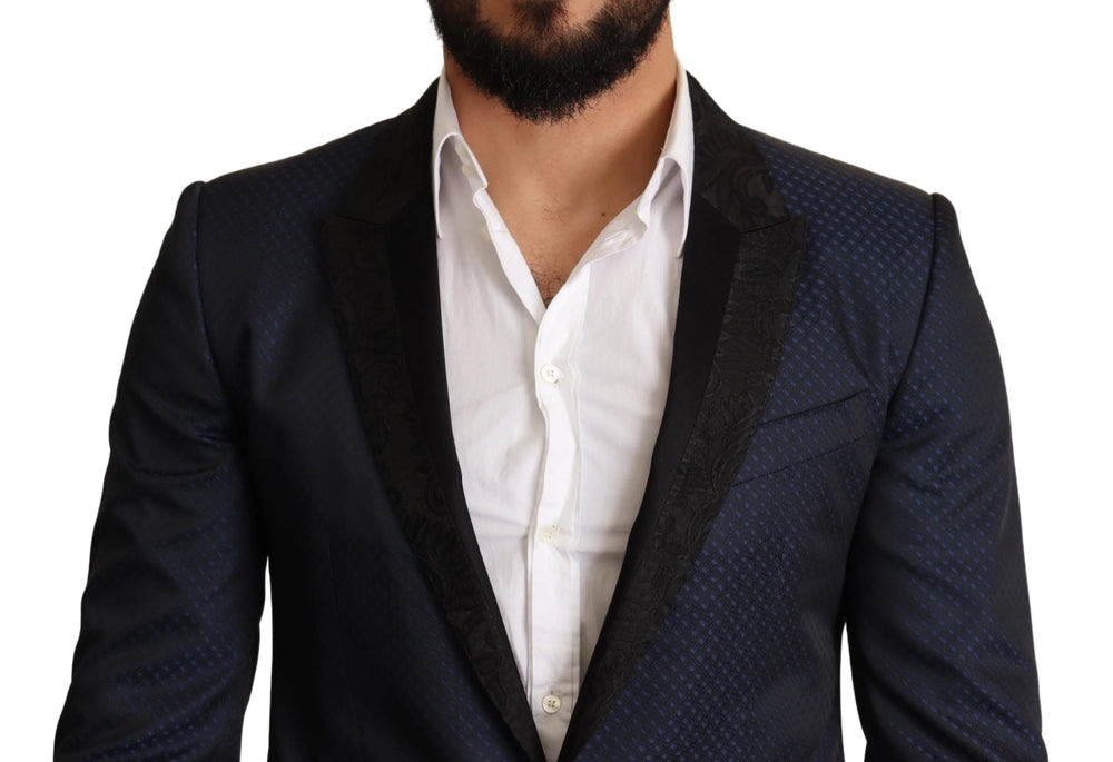 Dolce & Gabbana Blue Wool Slim Fit MARTINI Blazer Jacket - IT48 | M - Sport Jackets