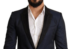 Dolce & Gabbana Blue Wool Slim Fit MARTINI Blazer Jacket - IT48 | M - Sport Jackets