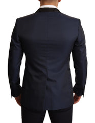 Dolce & Gabbana Blue Wool Slim Fit MARTINI Blazer Jacket - IT48 | M - Sport Jackets