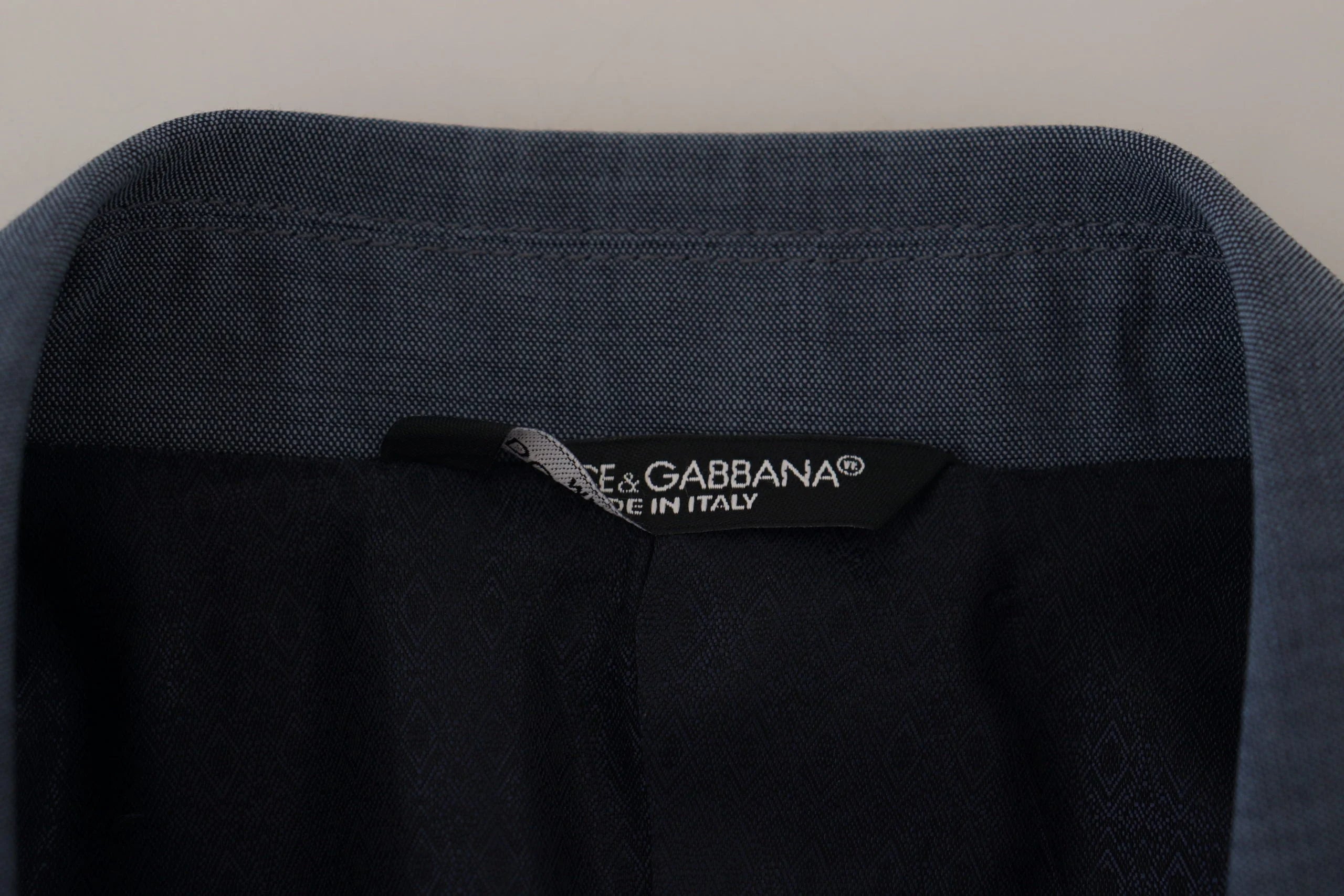 Dolce & Gabbana Blue Wool Stretch Slim Fit Jacket Blazer - Sport Jackets