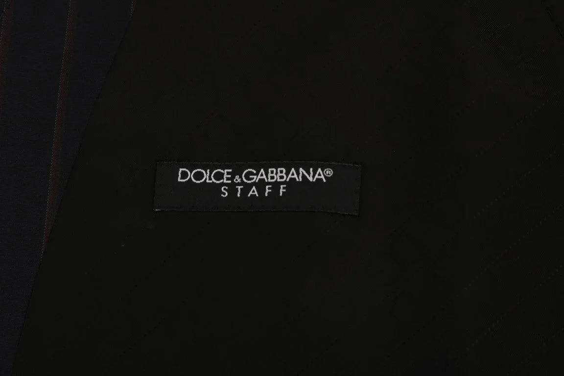 Dolce & Gabbana Blue Wool Stretch Vest - IT50 | L - Vests