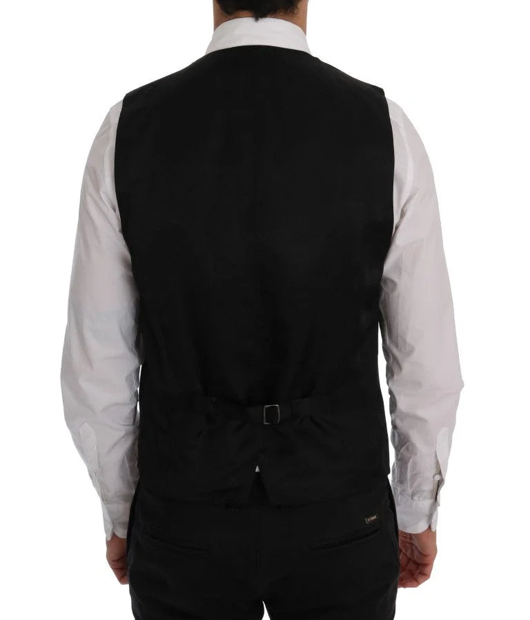 Dolce & Gabbana Blue Wool Stretch Vest - IT50 | L - Vests