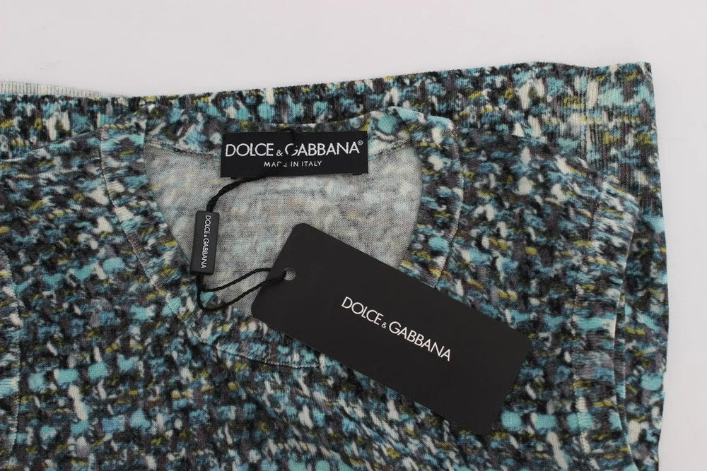 Dolce & Gabbana Blue Wool Sweater Sleeveless Pullover - Sweaters