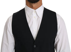 Dolce & Gabbana Blue Wool Waistcoat Formal Gilet Vest - IT46 | S - Vests