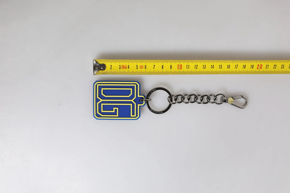 Dolce & Gabbana Blue Yellow DG Rubber Logo Silver Men’s Keychain Keyring - Keychains