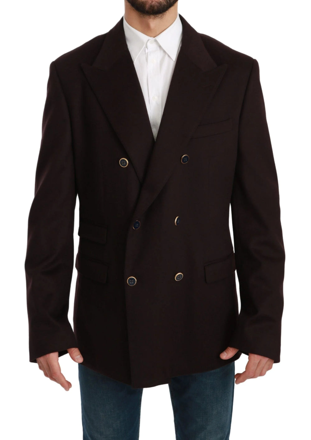 Dolce & Gabbana Bordeaux Cashmere Coat TAORMINA Blazer - IT56 | XXL - Sport Jackets