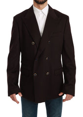 Dolce & Gabbana Bordeaux Cashmere Coat TAORMINA Blazer - IT56 | XXL - Sport Jackets