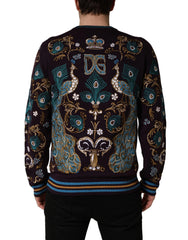 Dolce & Gabbana Bordeaux Cashmere Crown Embroidered Sweater - IT50 | L
