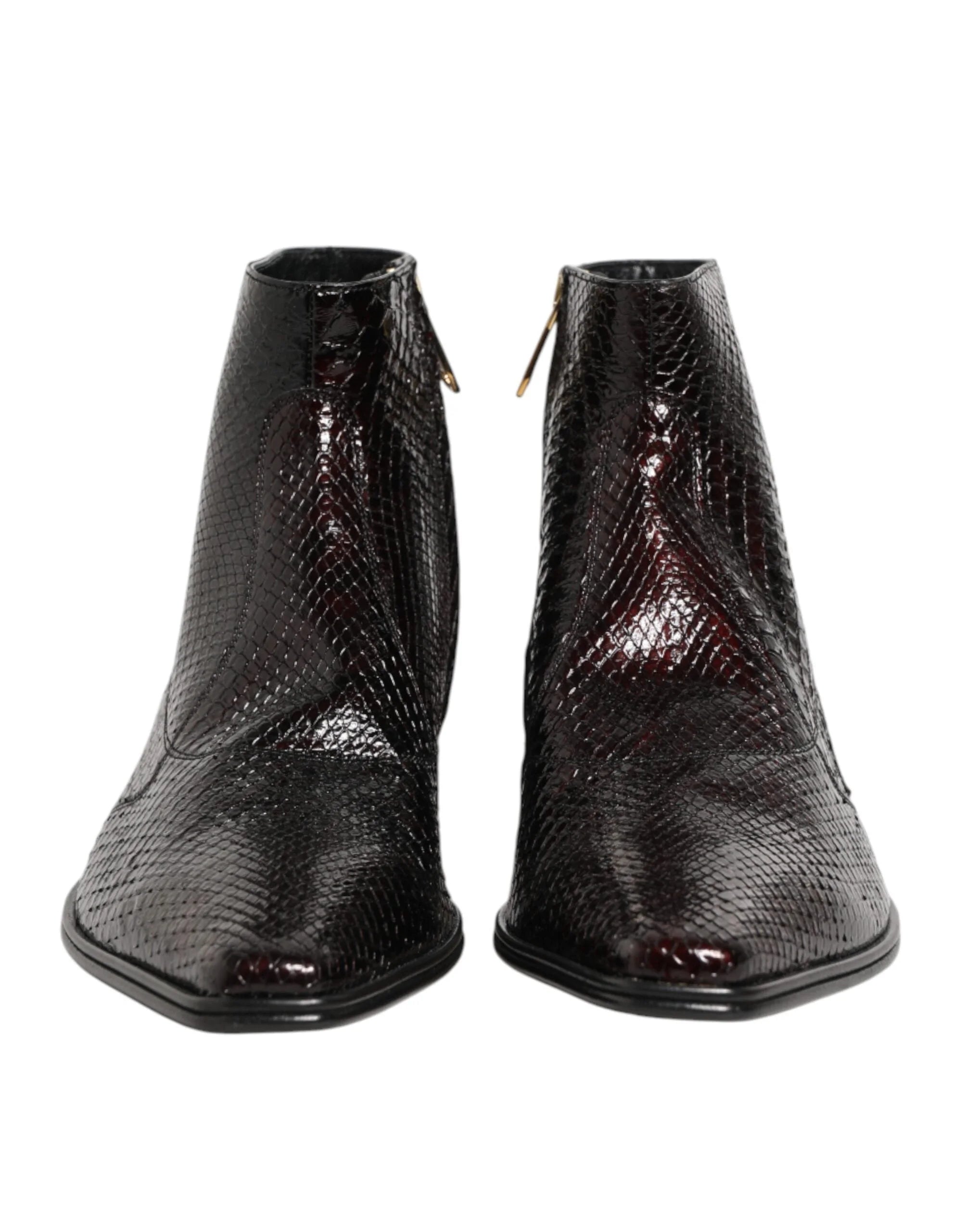 Dolce & Gabbana Bordeaux Chelsea Men Short Ankle Boots Shoes - EU44/US11