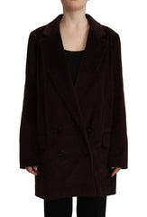 Dolce & Gabbana Bordeaux Corduroy Cotton Blazer Oversized Jacket - IT40|S - Trench Coats