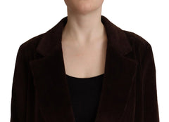 Dolce & Gabbana Bordeaux Corduroy Cotton Blazer Oversized Jacket - IT40|S - Trench Coats