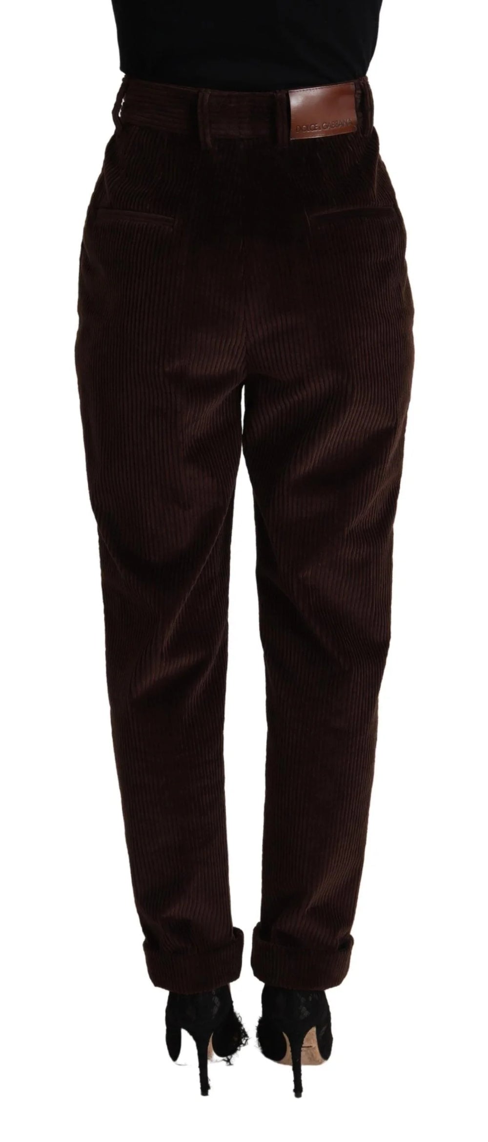 Dolce & Gabbana Bordeaux Corduroy Cotton Trouser Tapered Pants - IT40|S - Trousers