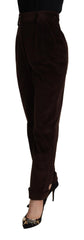 Dolce & Gabbana Bordeaux Corduroy Cotton Trouser Tapered Pants - IT40|S - Trousers