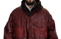 Dolce & Gabbana Bordeaux Cotton Hooded Full Zip Jacket - IT50 | L - Track Jackets