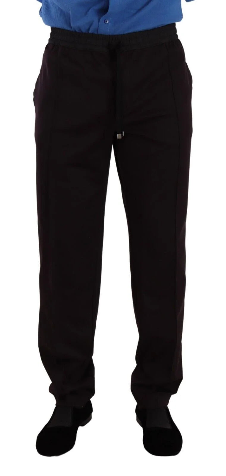 Dolce & Gabbana Bordeaux Cotton Mens Skinny Trouser Pants - IT58 | XXL - Joggers