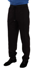 Dolce & Gabbana Bordeaux Cotton Mens Skinny Trouser Pants - IT58 | XXL - Joggers