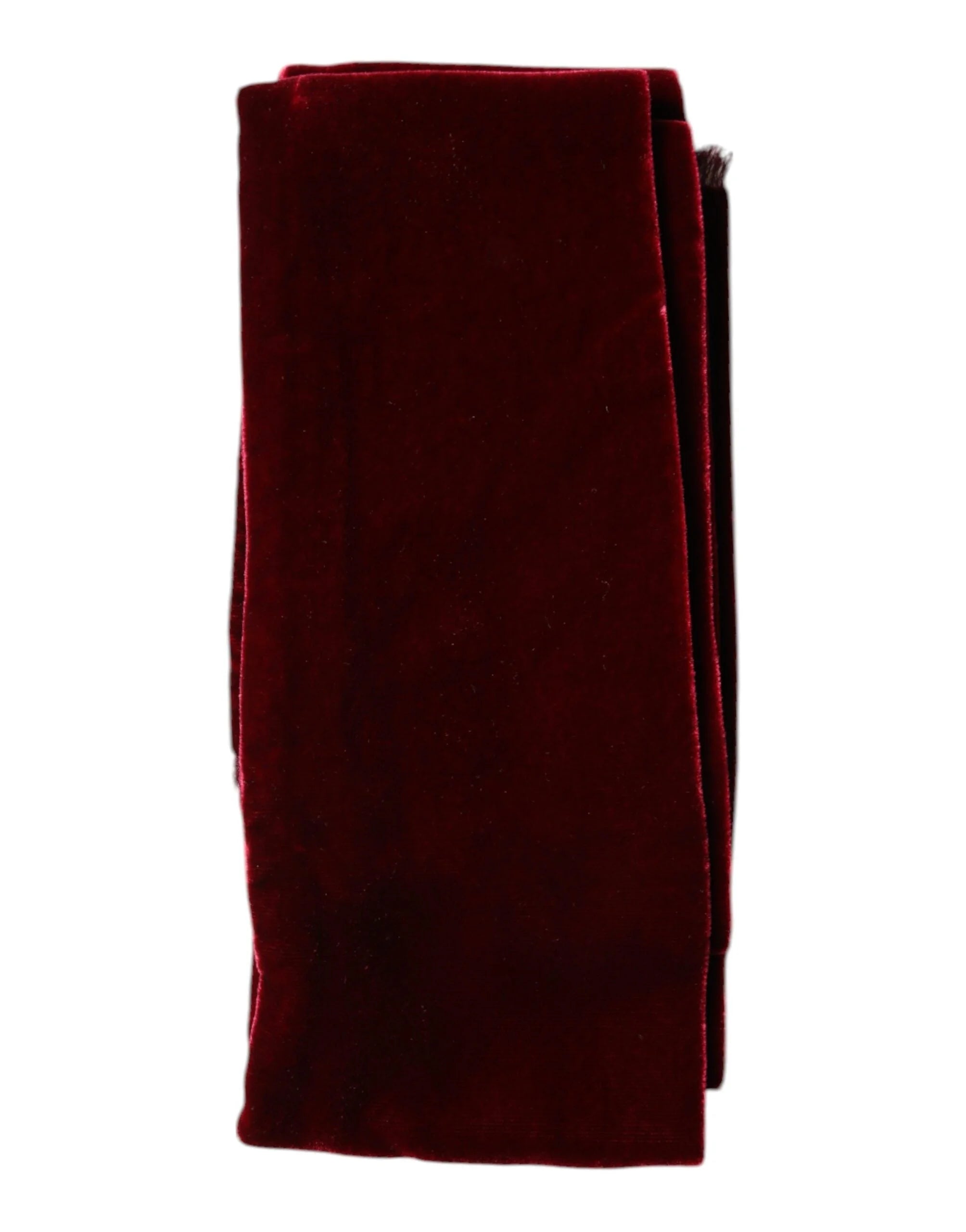 Dolce & Gabbana Bordeaux Cotton Silk Fringe Shawl Wrap Scarf - Scarves & Shawls