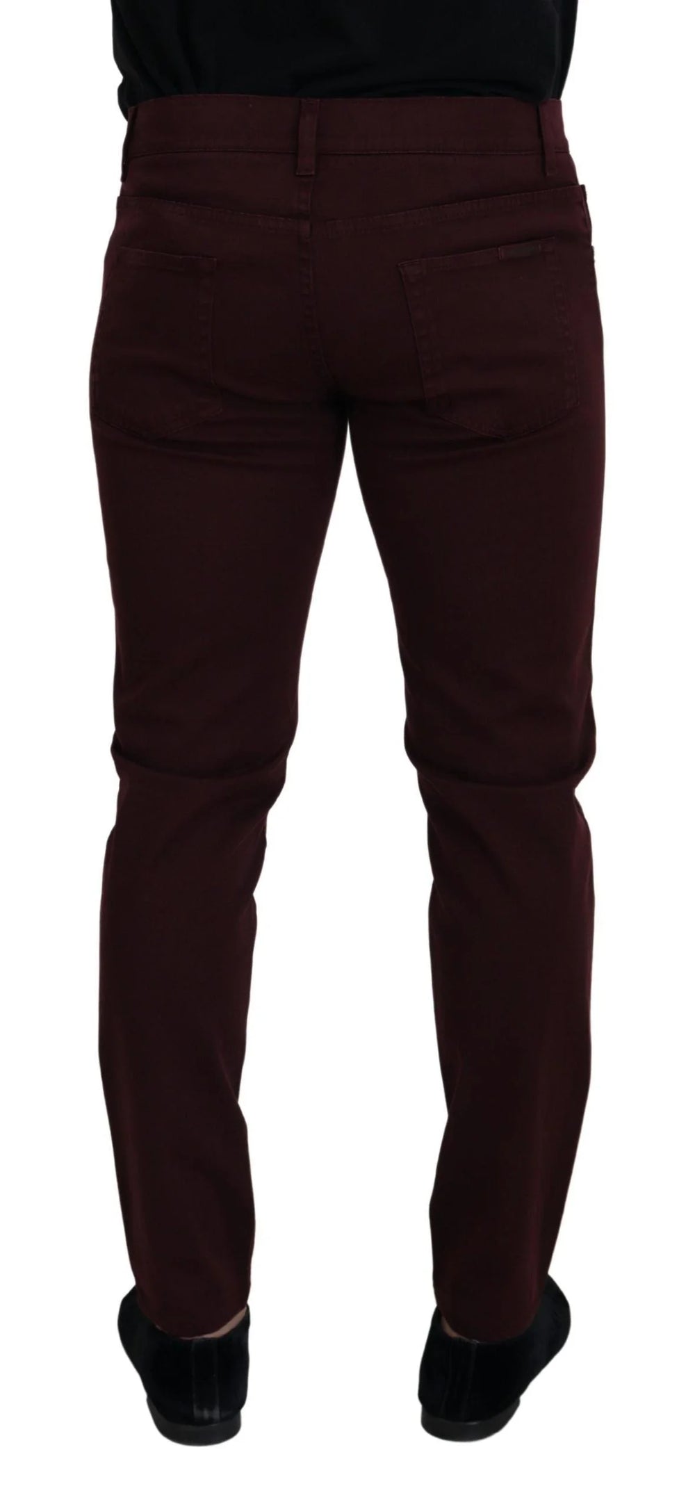 Dolce & Gabbana Bordeaux Cotton Stretch GOLD Denim Jeans - IT44 | XS - Jeans