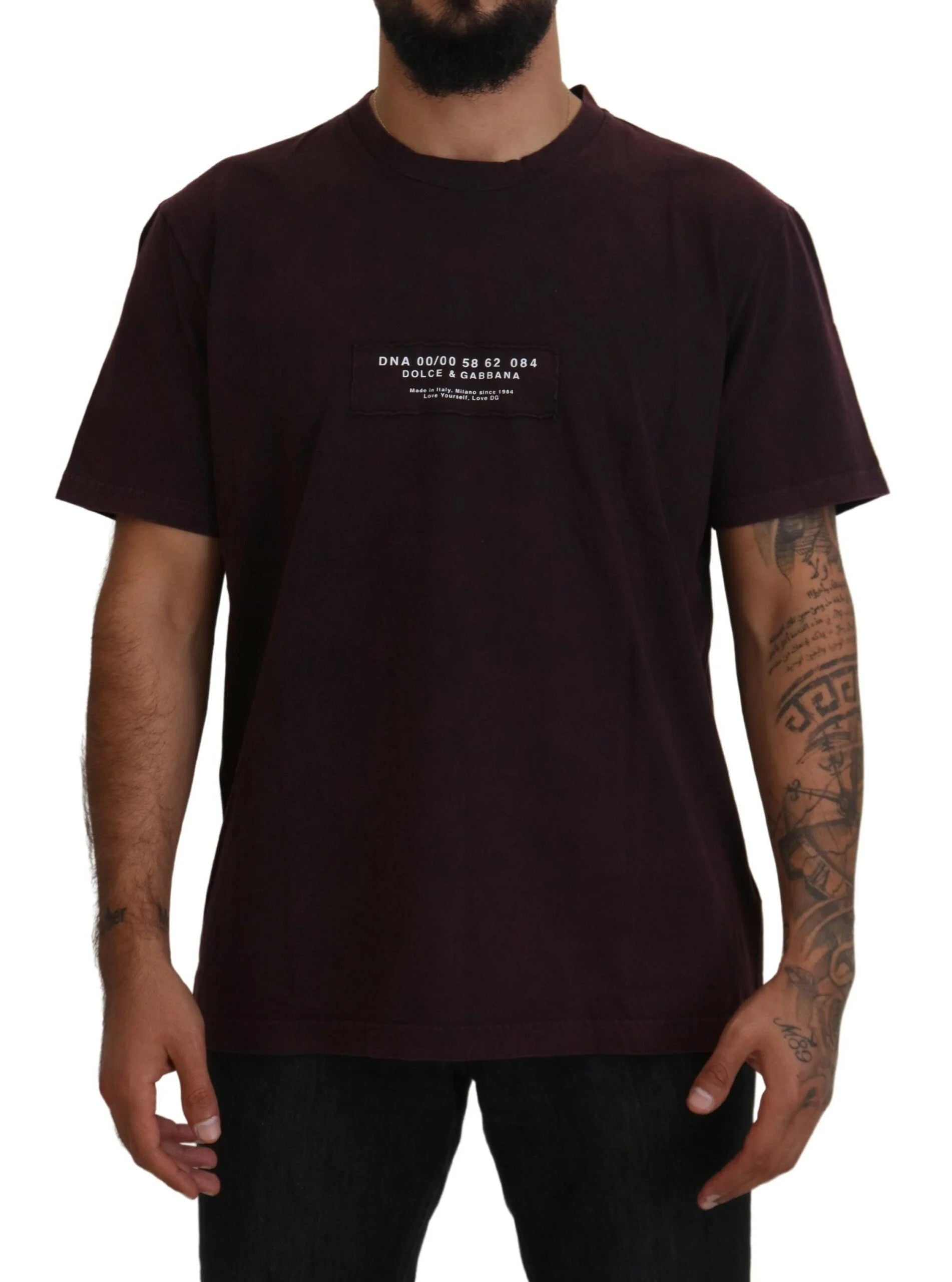 Dolce & Gabbana Bordeaux Crewneck Short Sleeve T-shirt - IT46 | S - T-Shirts